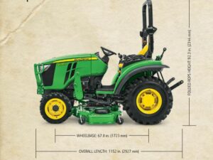 John Deere 2038R Compact Utility Tractor dimension