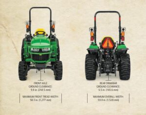 John Deere 2038R Compact Utility Tractor dimension1
