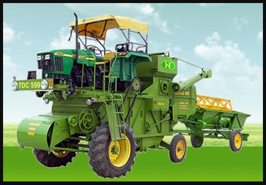 NEW HIND 599 Tractor Driven Combine Harvester Price & Specifications