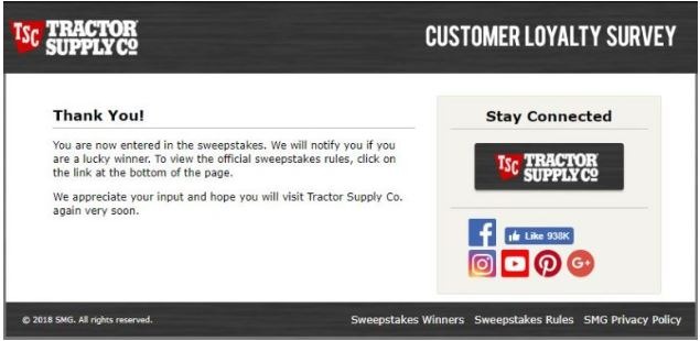 Tell Tractor Supply Survey
