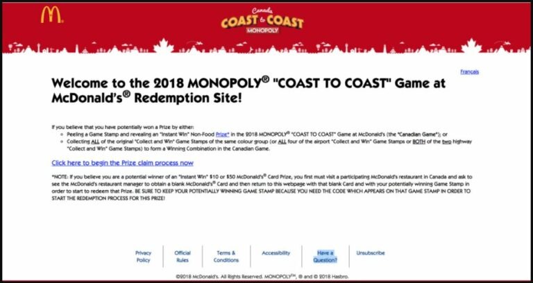 IwonatMCD.ca – Claim Your McDonald’s Monopoly Prizes ❤️️ Start Here [2024]