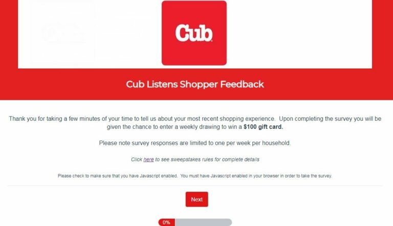 Cub Foods Survey @ www.cublistens.com – Win $100 Gift Card