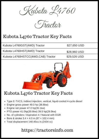 Kubota-L4760-Tractor price specs