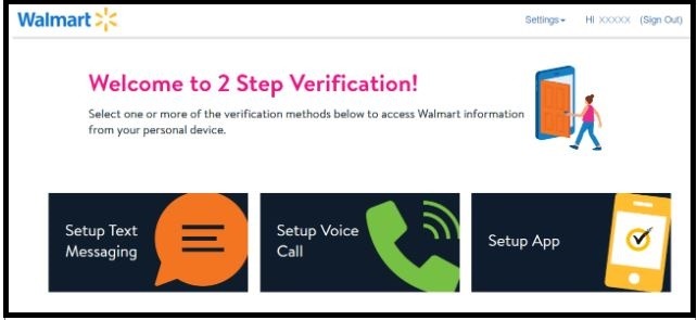 How To Do 2 Step Verification at walmart