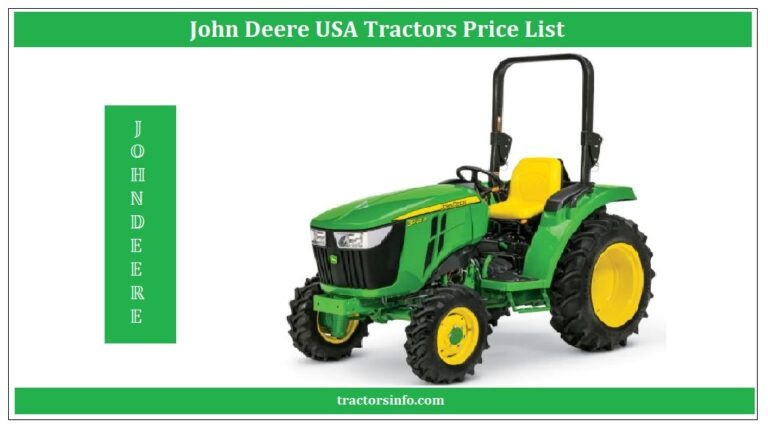 John Deere USA Tractors Price List