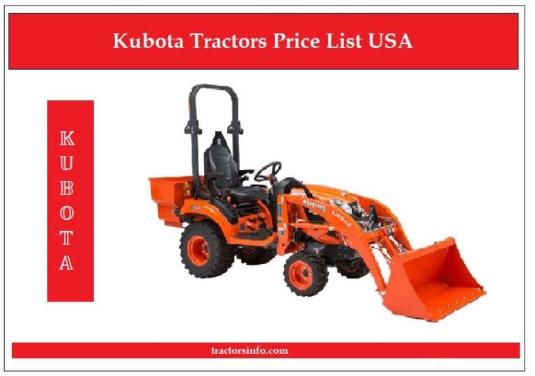 Kubota Tractors Price List USA