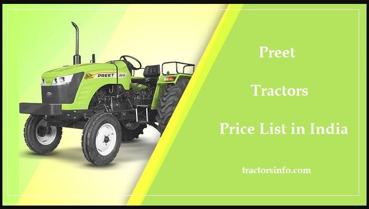 Preet Tractors Price List in India