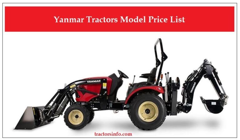 Yanmar Tractors Model Price List