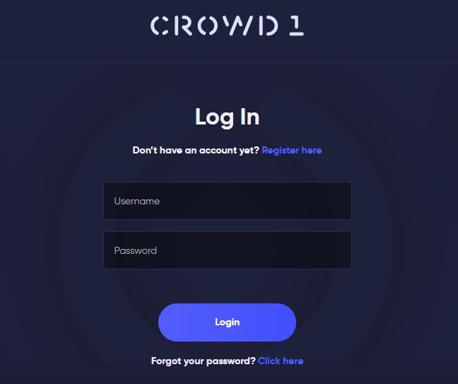 Crowd1 Login forgot password 1