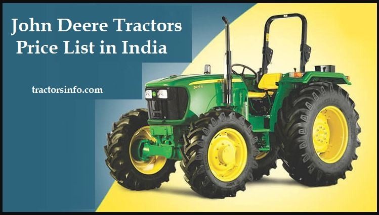John Deere Tractors Price List in India