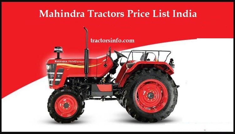Mahindra Tractors Price List in India