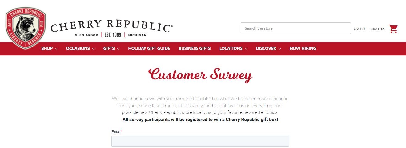Cherryrepublic.com customer-survey