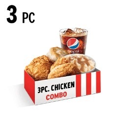 3 Pc. Chicken Combo - 2 Breasts, 1 Wing