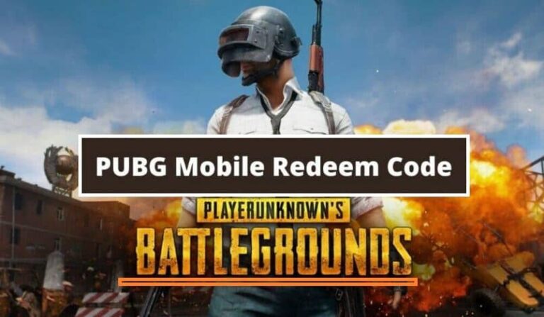 PUBG Mibile Redeem Code page