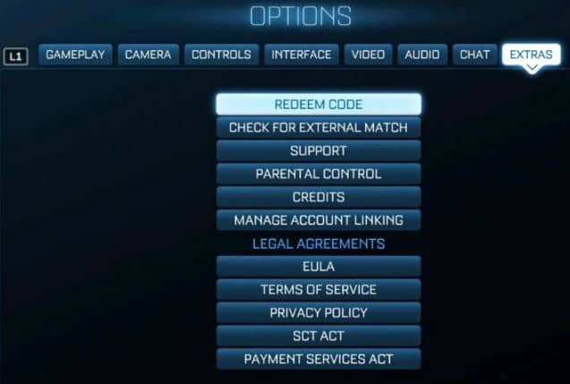 Rocket league Extra page