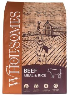 Beef Meal and Rice Dog Food Wholesomes