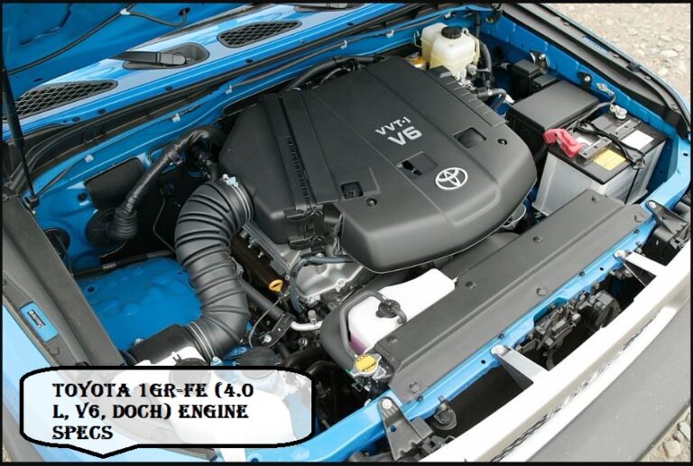 Toyota 1GR-FE (4.0 L, V6, DOCH) Engine Specs, Review & Service Data