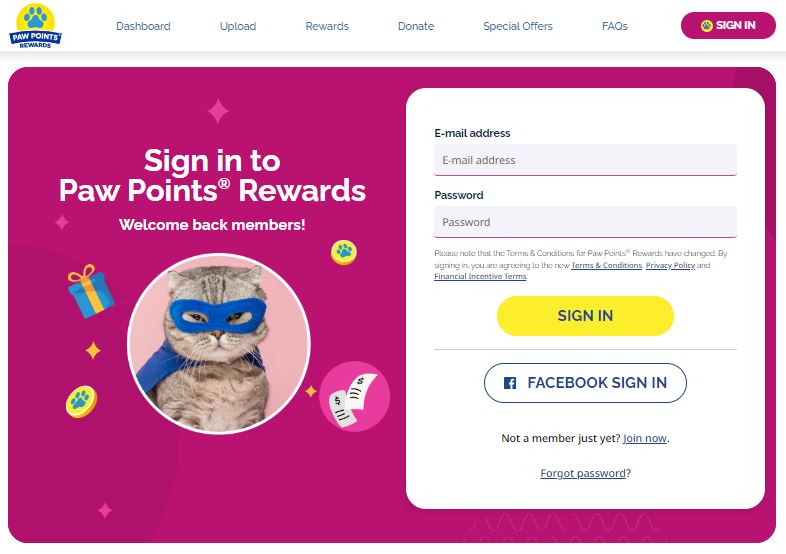 MyPawPoints Login