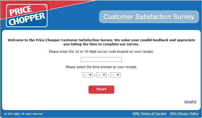 Price Chopper Customer Opinion Survey