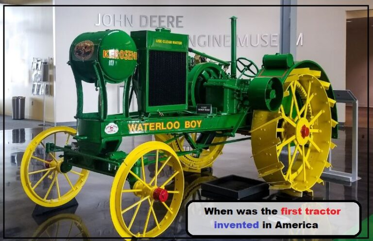 When was the first tractor invented in America?