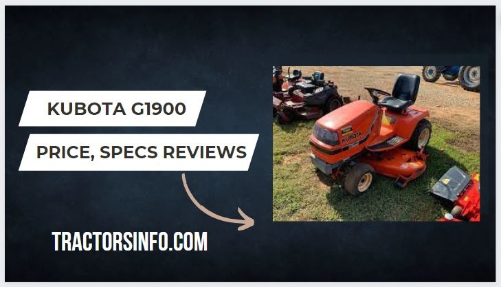 Kubota G1900 Price, Specs, Review, weight, Attachments