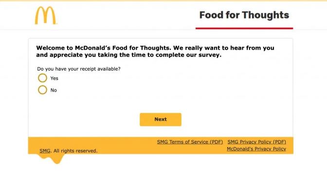 McDonald's Feedback Survey UK